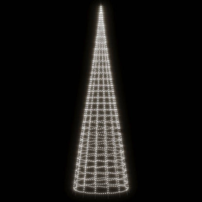 Light cone on flagpole 3000 cold white LEDs 800 cm