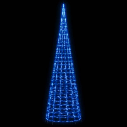Light cone on flagpole 3000 blue LEDs 800 cm