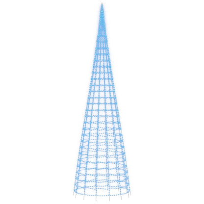 Light cone on flagpole 3000 blue LEDs 800 cm