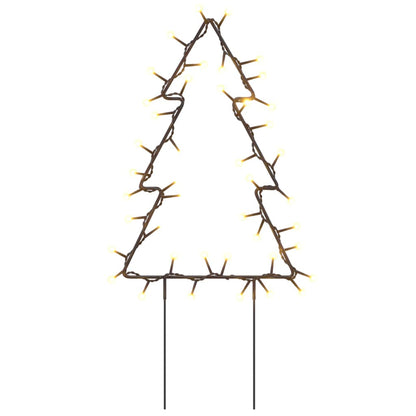 Christmas lights Christmas tree 3 pcs with ground spikes 50 LEDs 30 cm