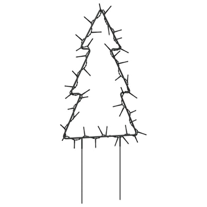 Christmas lights Christmas tree 3 pcs with ground spikes 50 LEDs 30 cm