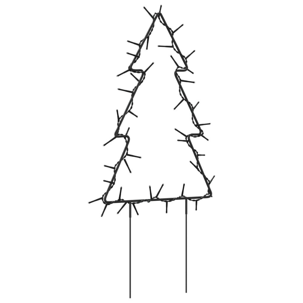 Christmas lights Christmas tree 3 pcs with ground spikes 50 LEDs 30 cm