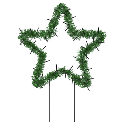 Christmas lights star 3 pcs with ground spikes 50 LEDs 29 cm