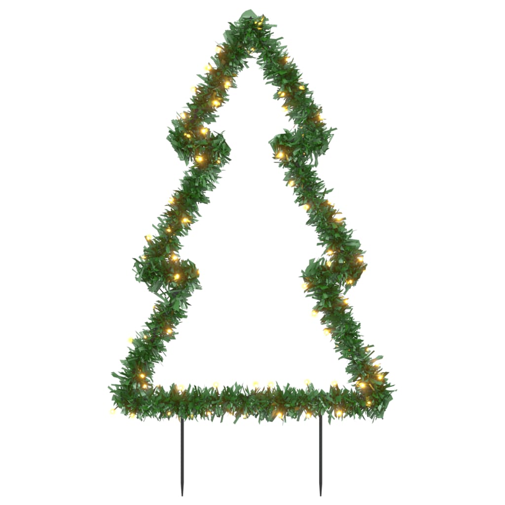 Weihnachtsbeleuchtung Weihnachtsbaum mit Erdspießen 80 LEDs 60 cm