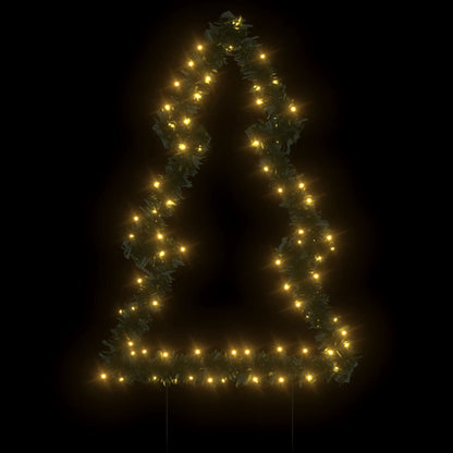 Weihnachtsbeleuchtung Weihnachtsbaum mit Erdspießen 80 LEDs 60 cm
