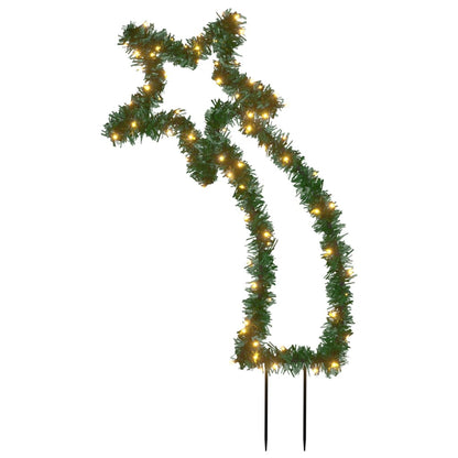 Christmas lights meteor with ground spikes 80 LEDs 62 cm